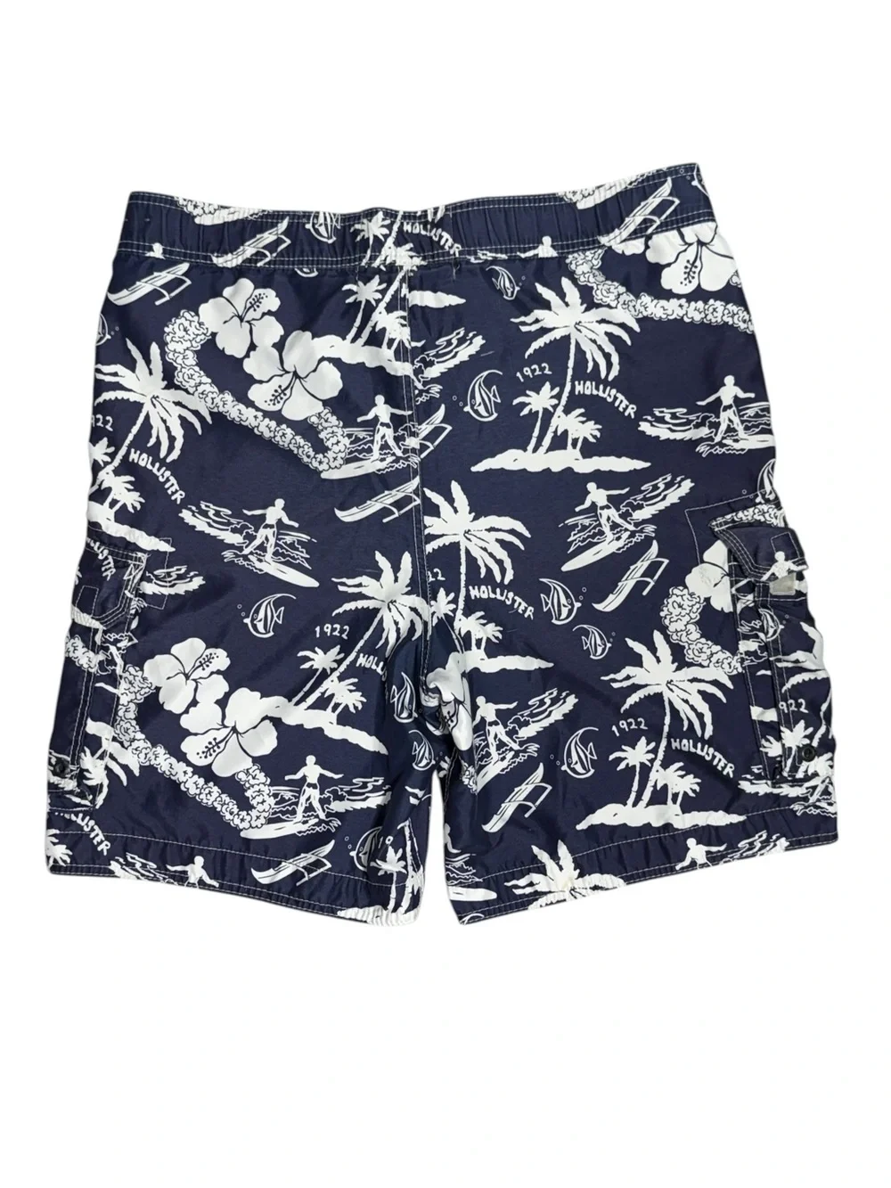 Vintage Hollister California Y2K Hawaiian Surf Cargo Board Shorts Swim Trunks XL